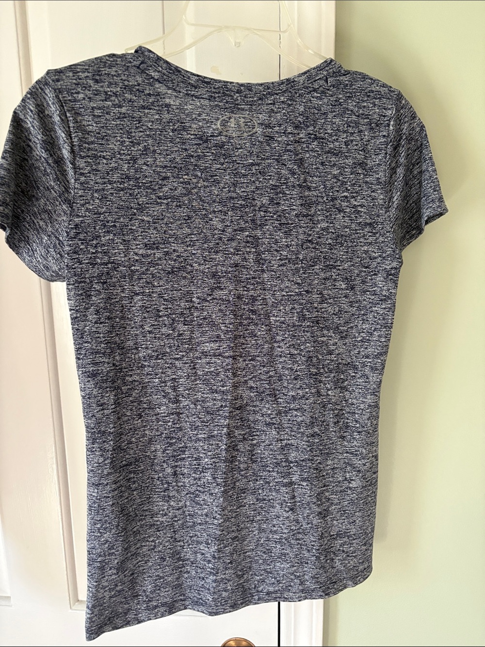 Under Armour Women's Heathered Blue Short Sleeve Logo Tee - Picture 6 of 6